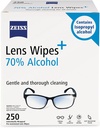ZEISS Pre-Moistated Lens לנקות Wipes עם 70% אלכוהול, 250 הרוזן