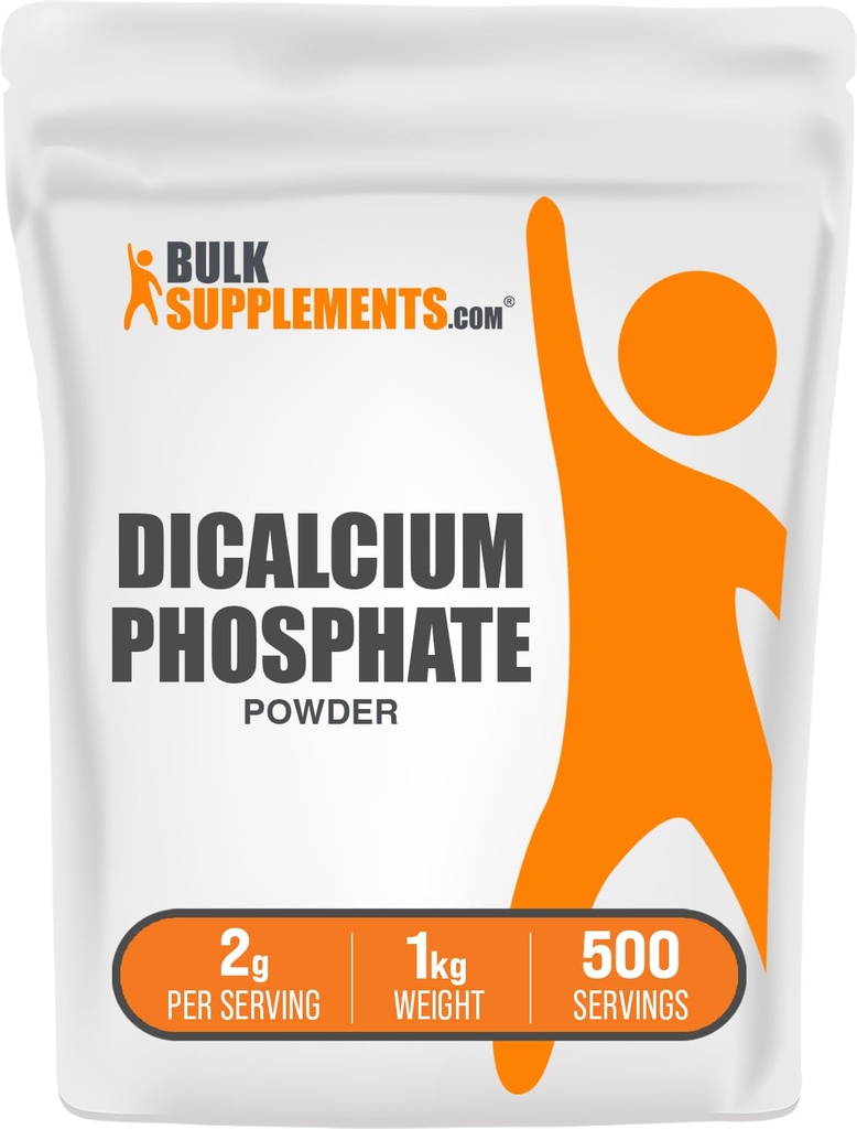 BulkSupplements.com Dicalcium Phosphate אבקת - תוסף Calcium, DCP תוסף - Unflavored & Gluten Free, 2g ל- 1kg (2.2 lbs) (Pack of 1)