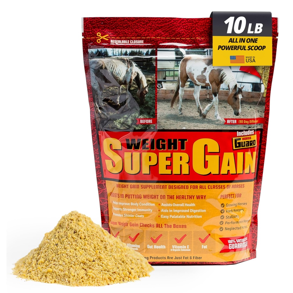 משקל סופר מקבל 10 lb, Equine ויטמין מינרלים, Probiotic & משקל מקבל תוספת