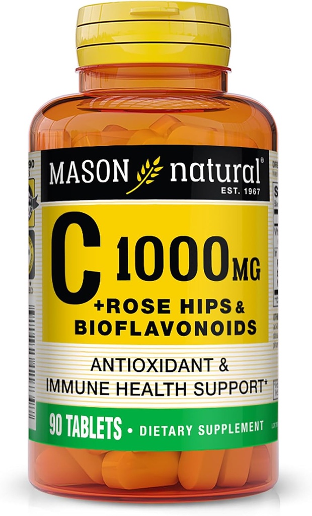MASON NATURAL C 1000 MG Plus Rose HIPS ו BIOFLAVONOIDS