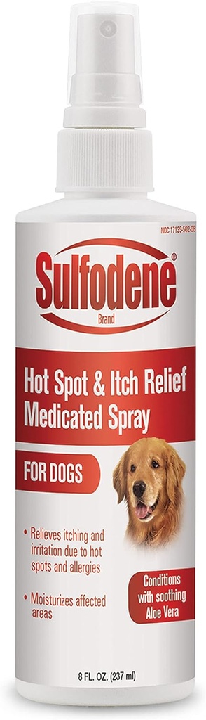 Sulfodene Medicated Spray (8 oz) Hot Spot ו- Itch Relief עזרה למנוע זיהום