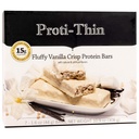 Proti-Thin Fluffy Vanilla Crisp חלבונים Bars, 15g חלבון, Low Calorie, מאוד נמוך carb (VLC), שומן נמוך, גבוה סיבים חטיף, KETO Diet Friendly, אידיאלי חלבון משלימה, No Gluten Ingredients, 7 / Box