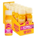 ויטמין C + Immune Support Shot, Cold-Pressed Turmeric, ג'ינג'ר & Acerola Cherry, Gluten Free, Vegan, Immunity Boost ויטמין C, 2 Fl Oz (Pack של 12)