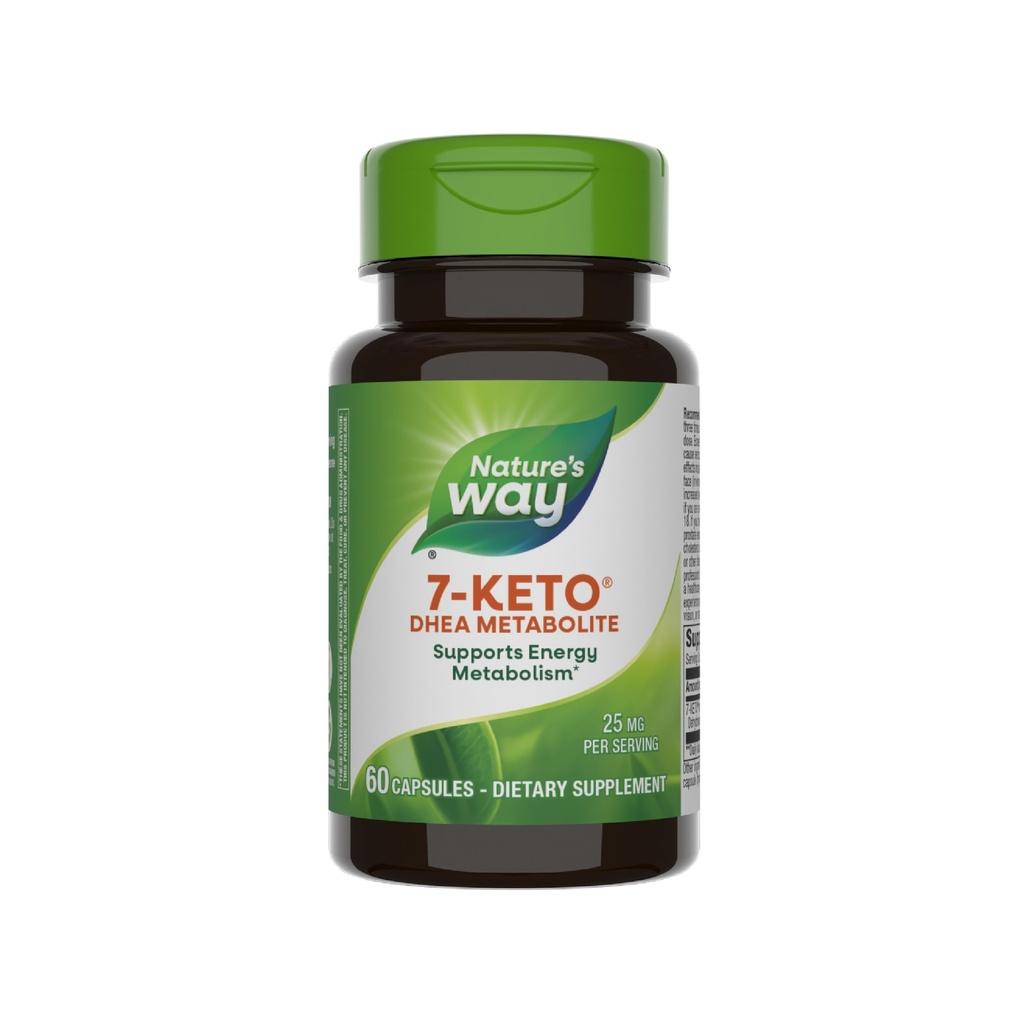 Nature's Way 7-KETO, DHEA Metabolite, Metabolism Support Supplement*, 25 מ"ג פוטנס פריון, 60 קפסולות