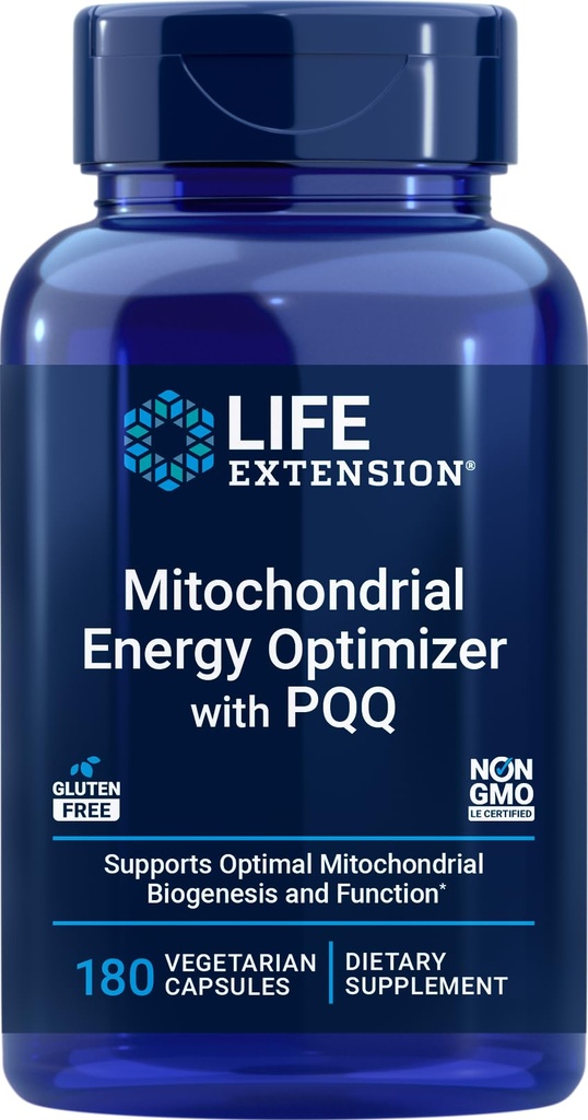 Life Extension Mitochondrial Energy Optimizer with PQQQ, 180 קפסולות צמחוניות