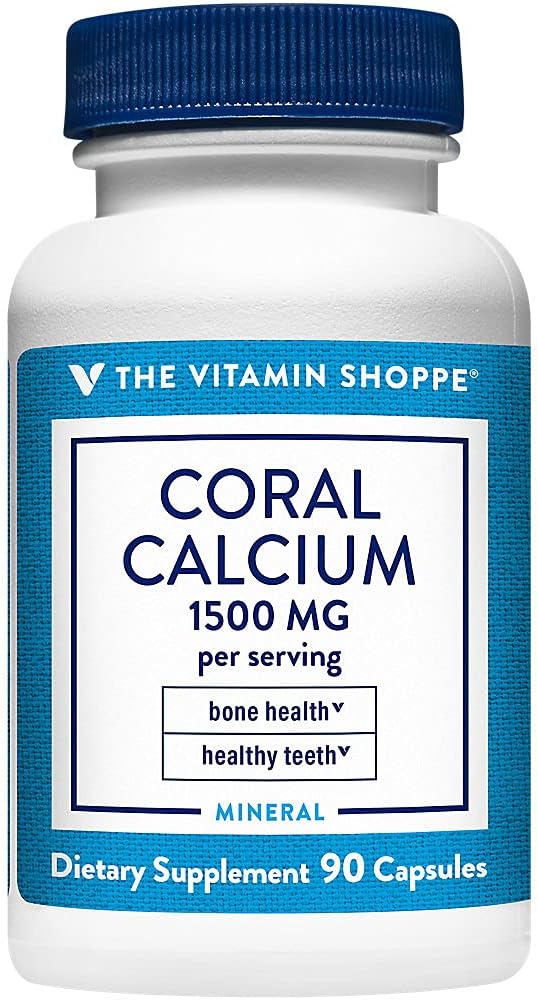 ויטמין Shoppe אלמוג Calcium 1500MG - מקור בטוח של Calcium, Magnesium & Trace מינרלים לתמוך עצמות בריאות ושיניים (90 קפסולות)