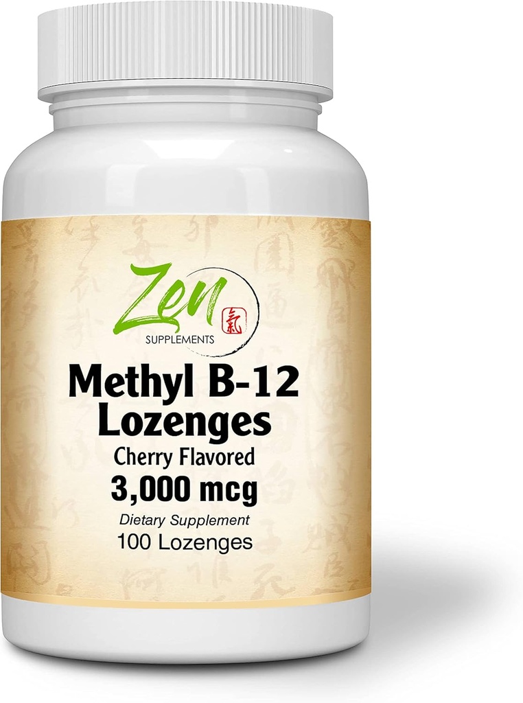 הטוב ביותר Metholated B12 ויטמין & B12 עם תוסף Folic Acid - עם ויטמינים B-6, Folic Acid, Biotin - תמיכה Cardiovascular Health, מערכת החיסון בריאה, המוח ותפקוד עצבי - 100 Lozenge