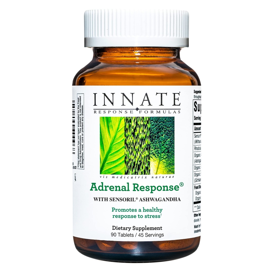 המונחים: Adrenal Response Herbal Supplement - with Ashwagandha - מקדם תגובה בלחץ אופטימי - Non-GMO, Vegetarian, and Made Without 9 Allergens - 90 Tablets (45 משרתים)