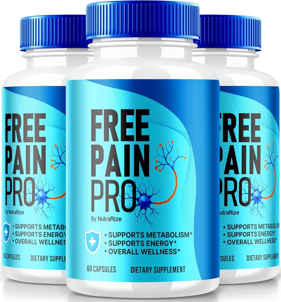 NutraRize (3 Pack) Free Pain Pro קפסולות, רשמי Keto פורמולה עבור Fit and Healthy Body, כל תוספת טבעית לתמיכה בסך הכל בריאות, Premium FreePainPro Pills Review (180 קפסולות)