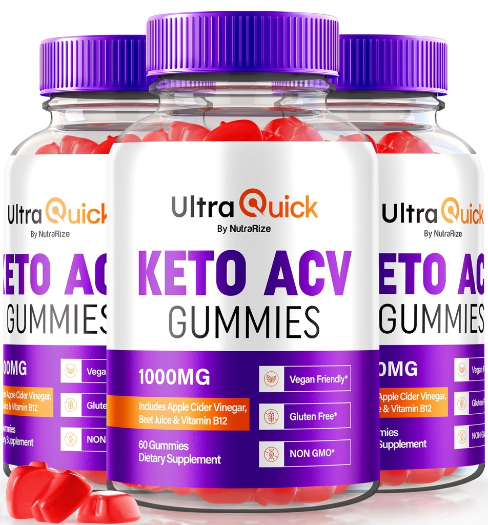 (3 Pack) Ultra Quick Keto ACV Gummies, Ultra Quick Keto ACVmies Weight Loss Support, Natural Keto+ACV, Premium Keto Plus ACV פורמולה, Apple Cider Vinegar Gummy, רשמי Ultra Quickck (180 מסטיקנים)