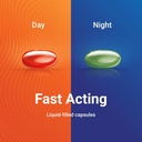 AXIV Day & Night Cold & Flu Medicine Combo Pack Softgels, Daytime & Nighttime הקלה עבור כאבי ראש, Fever, Sore גרון, נקניקיות קטנות וכאבים, & Cough, 72 Softgels
