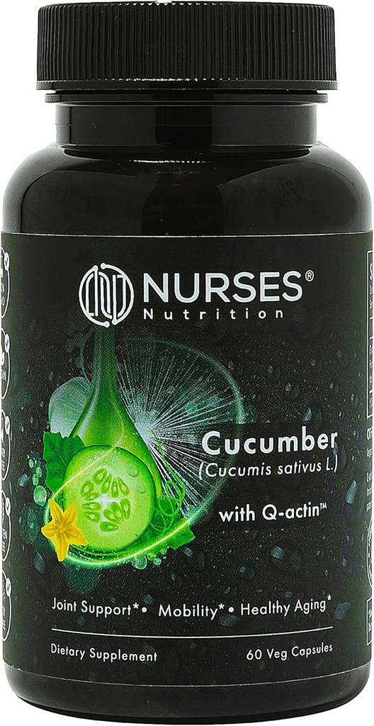 מחקר קליני - בריאות משותפת ושיקום - Premium Cucumber תוסף עם Q Actin - 2 חודשים אספקה - 60 קפסולות - צד שלישי נבדק - Gluten Freeten