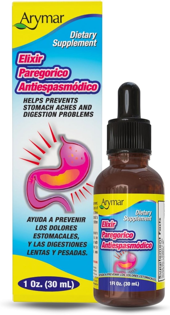 Arymar Elixir Paregorico Antiespasmodico - תוסף תמיכה תזונתי - 1 oz