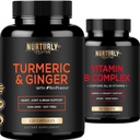 ויטמין B Complex ו Turmeric Curcumin עם bioPerine & ג'ינג ' - מכיל את כל ויטמין B Essentials - B1, B2, B5, B6, B7, B9, B12 ו- Biotin - תוספי Turmeric High Absorption Turmeric Supplements Supplementsorption Turmeric Turmeric Turmeric Supplementsorption Turmeric תוסףsortic