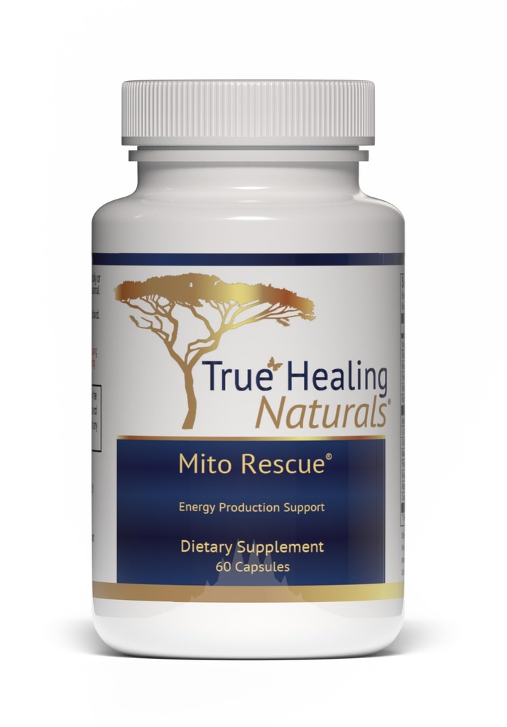 True Healing Naturals - Mito Rescue, Mitochondrial Support Supplements, 60 קפסולות צמחוניות