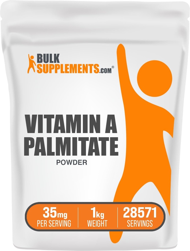 BulkSupplements.com ויטמין A Palmitate אבקת - כמו Retinol Palmitate, ויטמין A תוסף עבור Immune & עין תמיכה - Gluten חינם, 35 מ"ג לשרת, 1kg (2.2 lbs) (Pack של 1)