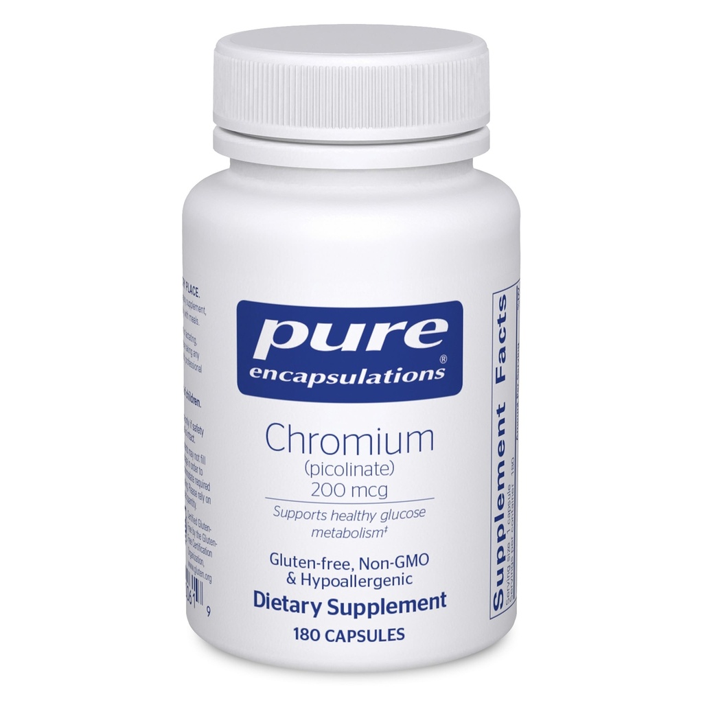 טהור Encapsulations Chromium (Picolinate) 200 mcg | Hypoallergenic תוספת עבור תמיכה ליפיד בריא ו Carbohydrate metabolism תמיכה *