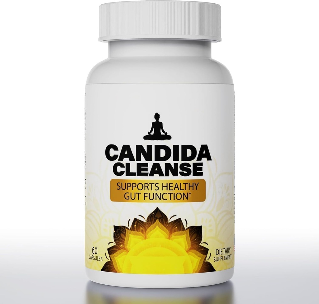 Candida Cleanse- Gut & Voice Support, Advanced Probiotic & Herbal Formula, Natural Herbal Formula (60 קפסולות) A