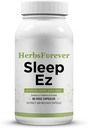 Herbsforever Sleep Ez (Sleep Ease) (Ayurvedic Herbal Formulation) עבור רגיעה של המוח, גוף וסיוע של דפוס שינה מלא, 60 קפסולות vege, 800 מ"ג כל תמצית מבוזרת
