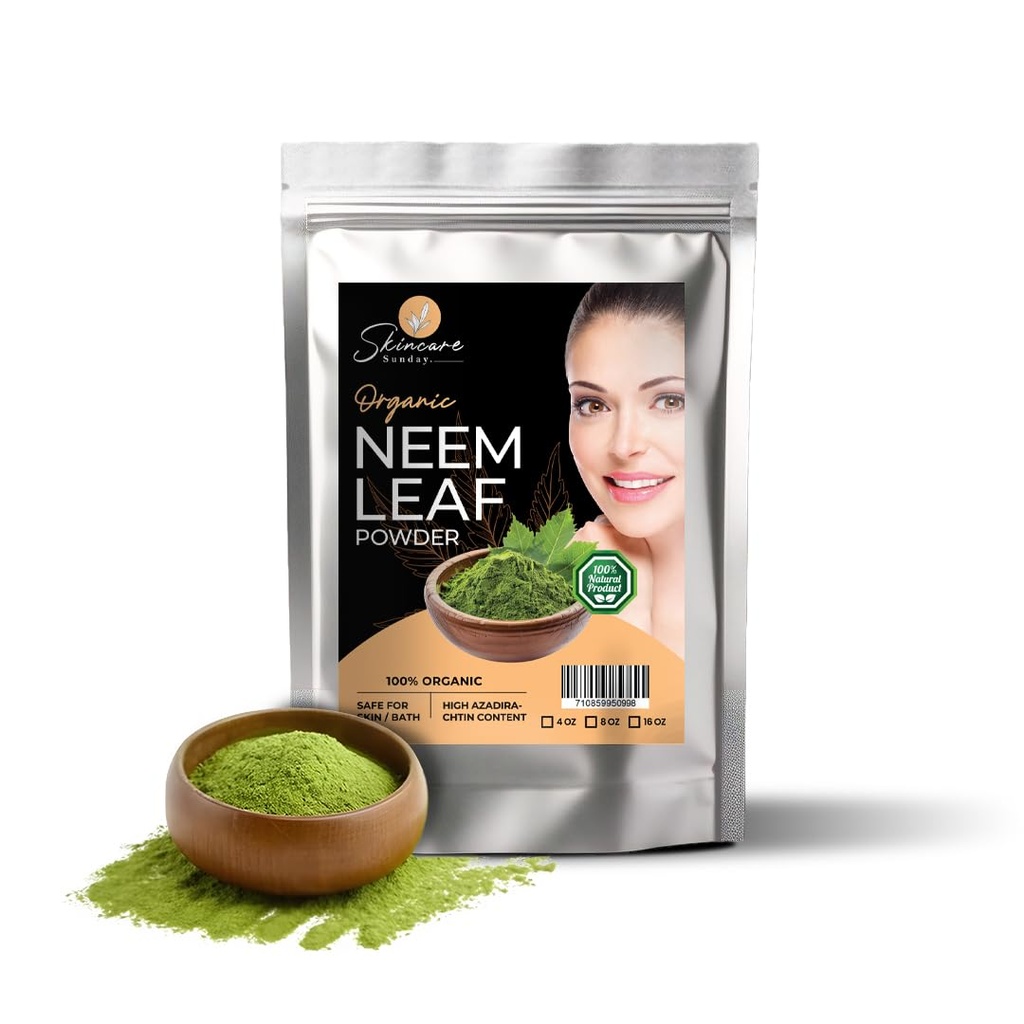 אבקת Neem Leaf for Skin, Hair & Bath - Pure & Natural