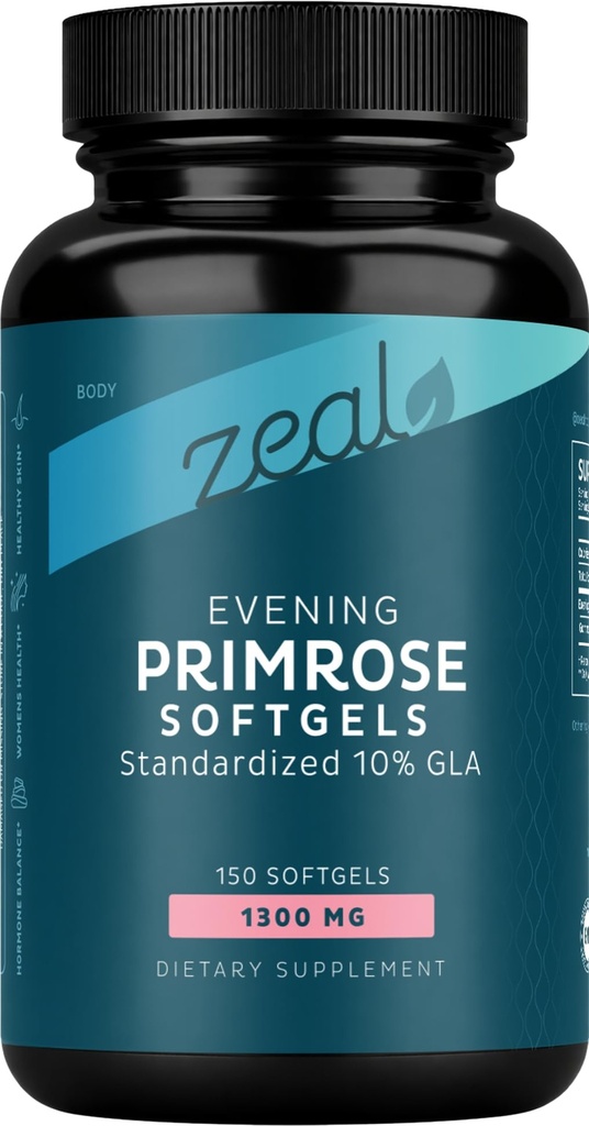 Evening Primrose Oil קפסולות (150 Softgels | 1300 מ"ג) Premium Evening Primrose Oil - Natural Sourced הורמון תמיכה תוספת לנשים - Cold Pressed w. 10% GLA