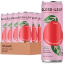 Gloss Leaf Collagen Iced Tea (Zero-Sugar, Peach): ברד תה שחור עם coagen Peptides חלבונים & ויטמין C, Beauty & Anti-Aging, 12 Fl Oz, 12 Pack