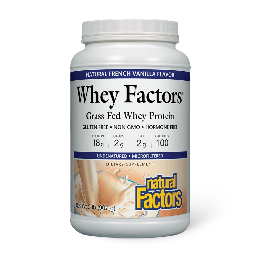 גורמים טבעיים Whey Factors, Vanilla הצרפתית, 2Pound (Pack of 6)