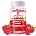 Magnesium Glycinate Gummies 1000mg - סוכר חינם Magnesium Potassium תוספת עם ויטמין D, B6, CoQ10 עבור Calm Mood & Sleep Support - 90 חניכיים פטל.