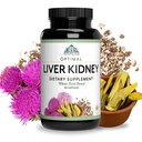 מערכות בריאות אופטימיות Liver/Kidney | Detox &נקיה | Milk Thistle, Dandelion, Barberry, מולאס + Opti-Blend Enmes for Absorption | 90 קפסולות