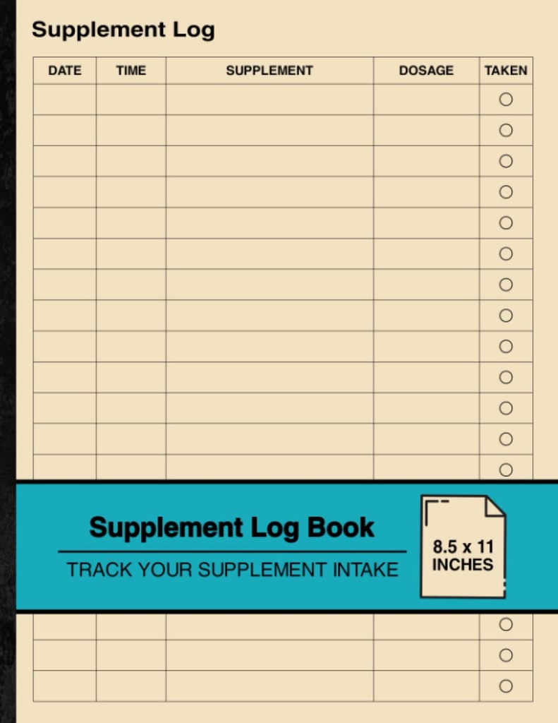 ספר לוגי: תוסף פשוט | Track Your Supplement Intake