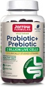 Jarrow Formulas Probiotic+ Prebiotic Dietary Supplement, Digestive Health, Gut Flor+Immune Health - 2 מיליארד CFU - 2 קלינית למד סטרינס - 60 חניכיים - Blackberry Flavor