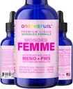 Wonder Femme Plant-based הורמון שיווי משקל Menopause Hot Flashes סיוע תמיכה 100% טבעי 17 נשים צמחיות Estrogen Health תוספת Dong Quai Vitex + Fast Absorb Tincture 2 oz. נוזל נוזלי