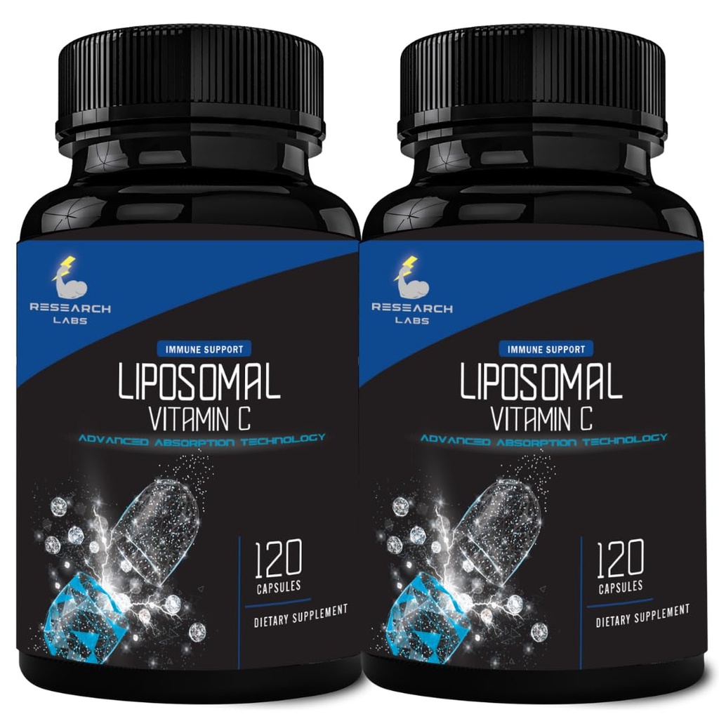 מחקר מעבדות Liposomal ויטמין C תוסף W / Enhanced Absorption LipoQuil-CTM | 2 פר 1 240 קפסולות Total Immune Support Collagen Booster | High Dose Fat Soluble Vita C 1000 מ"ג Buffer | Non GMO 1 240 קפסולות Total Immune Support Collagen Booster