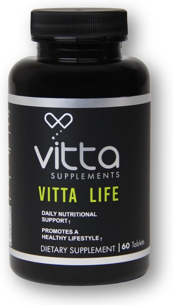 Vitta Life Tabs | Multivitamin עם ויטמין A, ויטמין C, ויטמין D, Thiamin B1, Riboflavin B2, Niacin, ויטמין B6, ויטמין B12, Pantothenic Acid, Calcium, Phosphorus