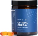Eimele | Optimal אומגה+ | אומגה 3 מבוססת צמחים EPA & DHA | תוספת למוח, עין ובריאות הלב | תמיכה אנטי-חמצן לתפקוד קוגניטיבי ורווחה