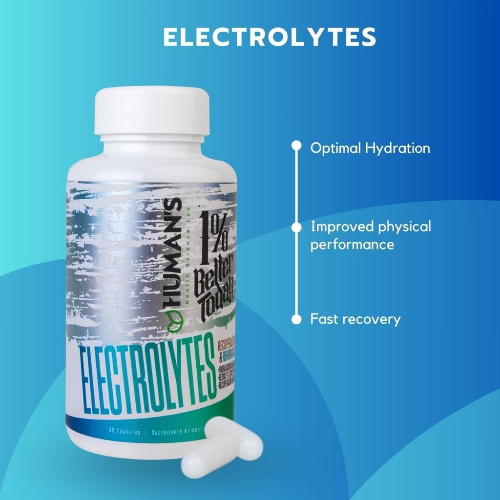 Abman's LAB Health Electrolyte Complex כמוסות, הידרציה מתקדמת, ביצועים פיזיים ותמיכה בשיקום, 90 קפסולות