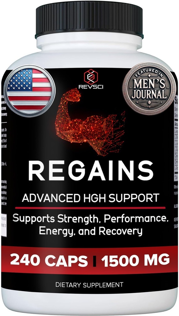 HGH Supplements for Men & Women - Regains Natural Anabolic Muscle Growth Building & Human Growth Hormone for Men, Muscle Builder for Men, Muscle Recovery Post Workout Supplement, 240 Protein Pills