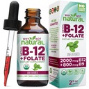 מדוע לא ויטמין טבעי B12 נוזל פלוס Folate - נוזל תוספת אורגני תוספת נוזל טיפות - Methyl תוסף עם Folinic