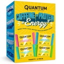 כיכר האנרגיה הקוונטית - Energy Bar with Caffeine & 10g חלבון, חטיף בריא על Go - טבעוני, Gluten-Free, Soy & Milk-Free - Variety 4Pack