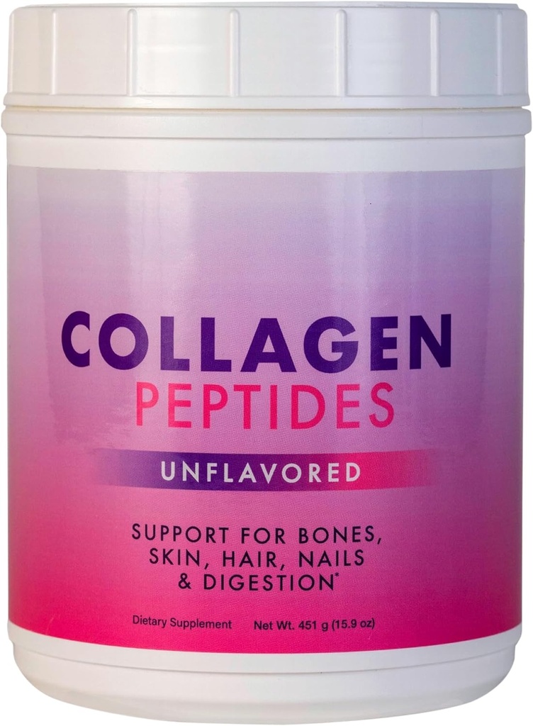 אבקת פפטידס קולגן | Premium Multi Collagen Supplement for Men & Women | Amino Acids | שיער בריא, עור, ציפורניים, עצמות, עיכול | Non-GMOten Gluten-Free