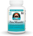 מקור Naturals Wellness ZincMunity, תומך ב- Zinc Absorption, Metabolism and Utilization for Immune Heath *, 50 מ"ג - 60 קפסולות צמחוניות