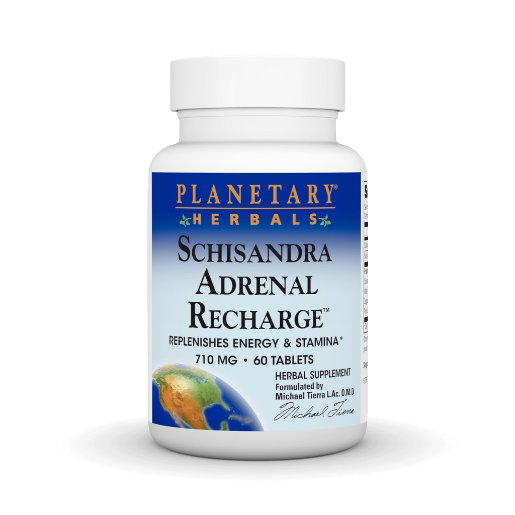צמחים פלנטריים Schisandra Adrenal Complex 710 מ"ג עם ים Rhizome, Poria Sclerotium & More - 60 טבליות