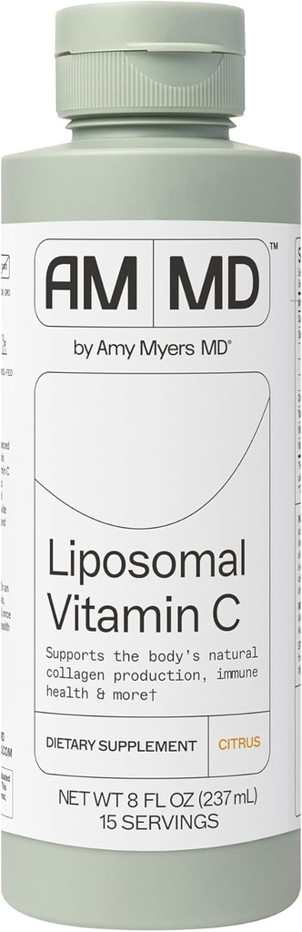 איימי מאיירס MD Liposomal ויטמין C - Non-GMO High-Absorption תוסף עבור Immune Support & Collagen Production - Gluten-Free, non-Dairy & Non-Soy