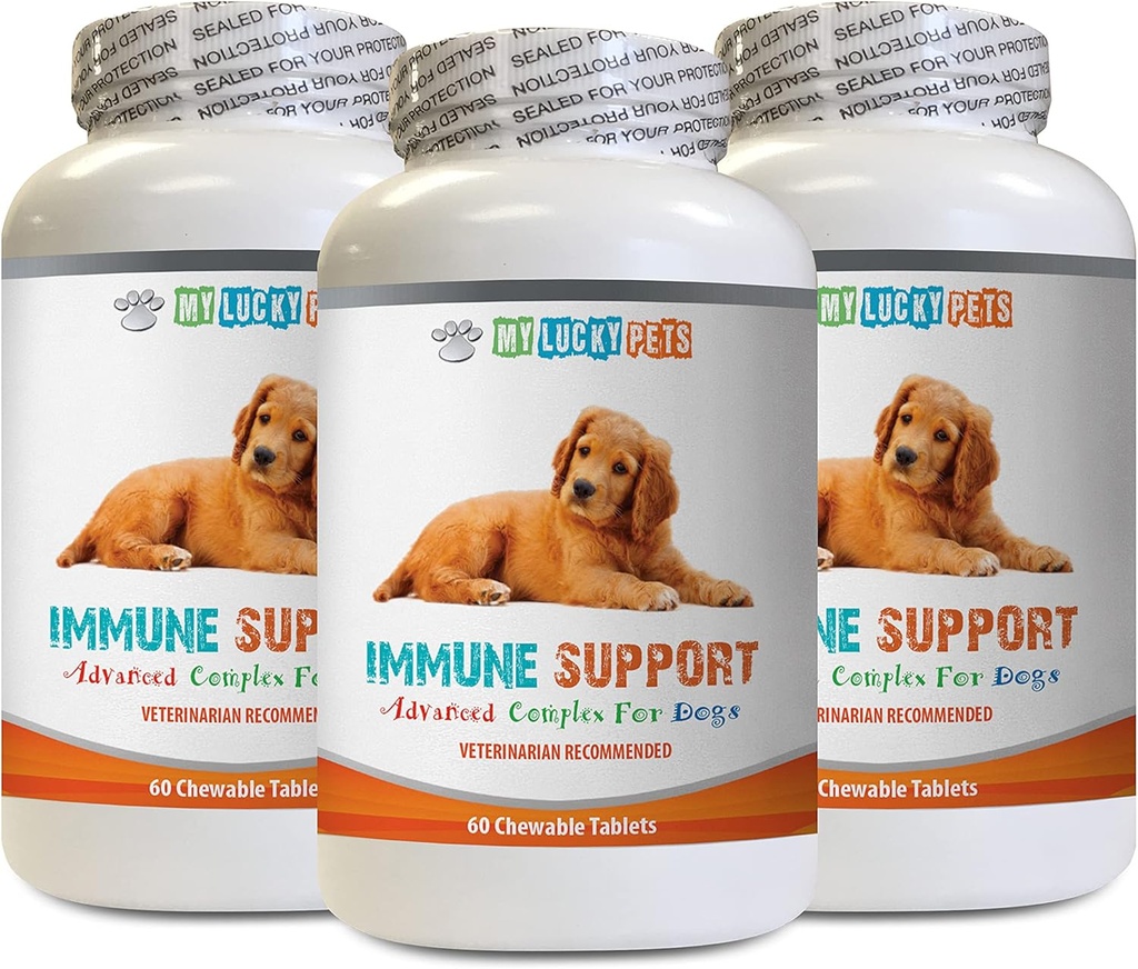 תמיכה סטנדרטית במערכת החיסונית של כלבים - DOG IMMUNE SUPPORT - OVERALLING HEALTH AND OD BOOST - ANTIOXIDANT - LIVER HEALTH - Tobacco for Dogs - 3 בקבוקים (180 טיפולים)