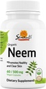 Sewanti Neem כמוסות - High Potency Extraction, Herbal תוסף for Skin Health & Immune Support - Digests 500 מ"ג