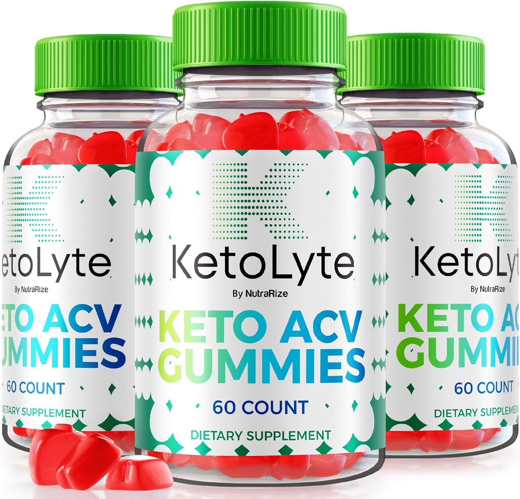 NutraRize (Pack of 3 KetoLyte Keto AC GumVmies, Advanced Formula, Keto Apple Cider Vinegar 1000MG, All Natural Keto ACVs, הרשמי Keto Lyte Reviews (180 מסטיקים)