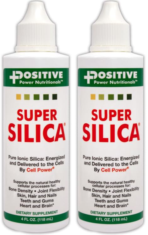 Super Silica נוזל ריכוז, 4 oz. בקבוק (Pack of 2) - ההימנעות הגבוהה ביותר, Collagen-Producing, תומך בכח העצם הבריא, גמישות משותפת, שיער עור וציפורים, oz-4. מעל 68 ליטרים