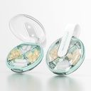Small Pill Case Sweet, Pill Box for Purse & Pocket, 4 השוואתי גלולות הולדר, Portable Travel Pill מארגנת עבור ויטמינים, תוספים, שמן דגים (Green)