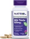 חלב Natrol זהtle 525 מ"ג לשרת, תוספת תזונתית לבריאות העיכול, תוספת חלב תוספת, 60 קפסולות, 30 יום אספקה