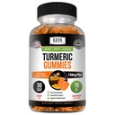 Kaya Naturals Turmeric Supplements Gummies - Pure Nature Turmeric Curcumin - חניכיים ג'ינג'ר - 30 Count Gummy - Turmeric with Black Pepper